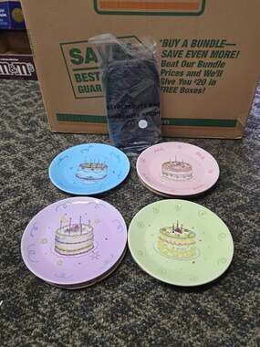 Avon 2003 Birthday Gift Collection Cake Plates Set